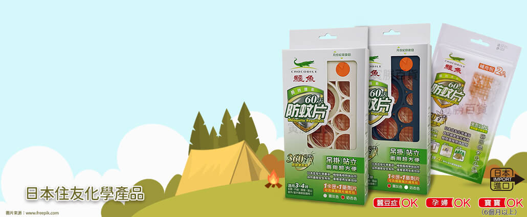 鱷魚60天防蚊片