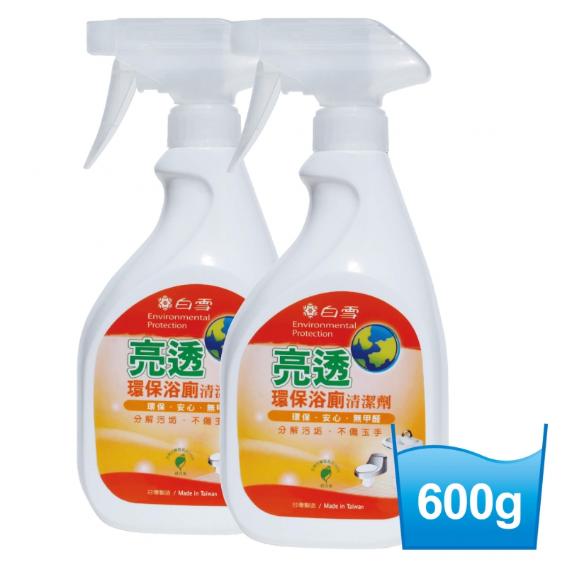 白雪亮透環保浴廁清潔劑（600ml×12瓶）