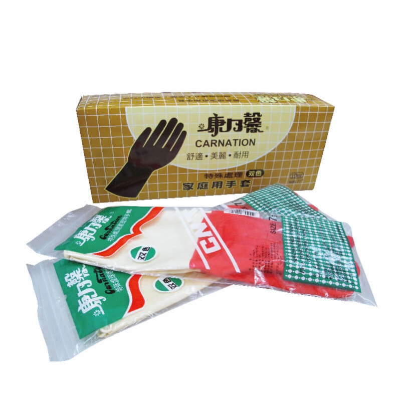 康乃馨雙色手套（12雙/盒）