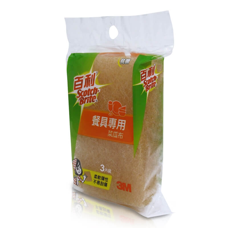 3M細緻餐具/茶杯專用菜瓜布-小黃（41YS-3M）
