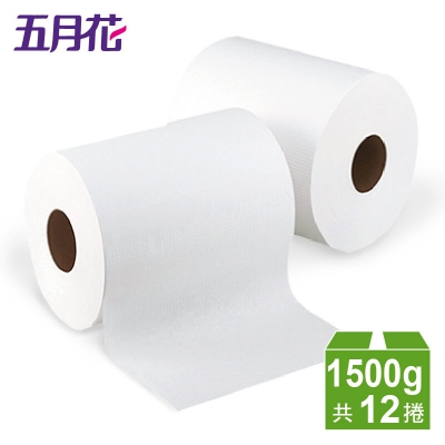 五月花大捲筒擦手紙（1.5kg/捲×12捲/箱）