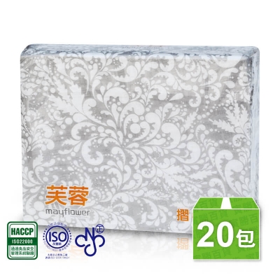 芙蓉三摺式擦手紙（200張/包×20包/箱）