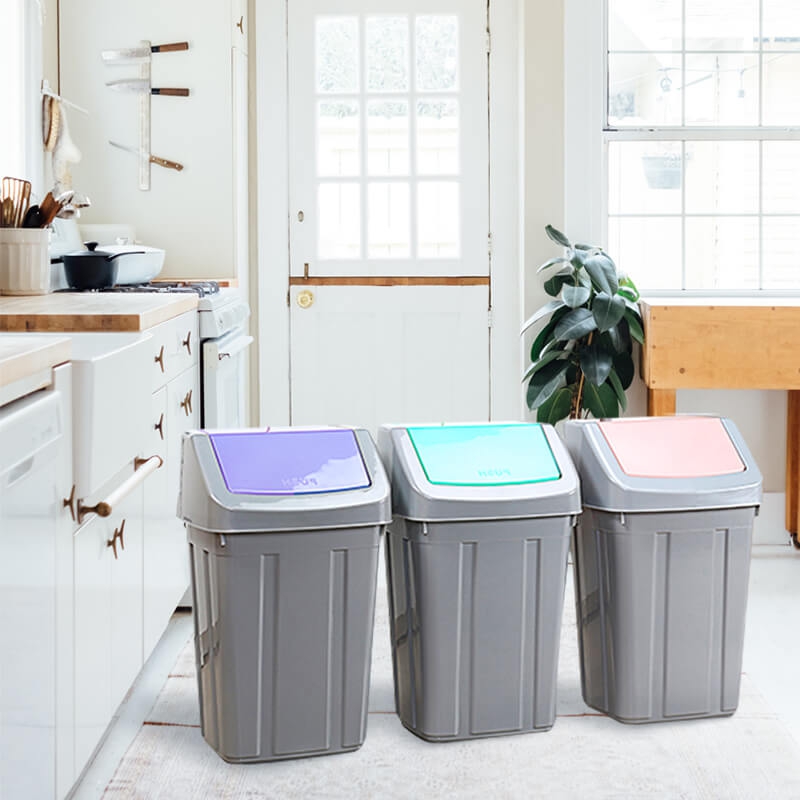 美式附蓋垃圾桶