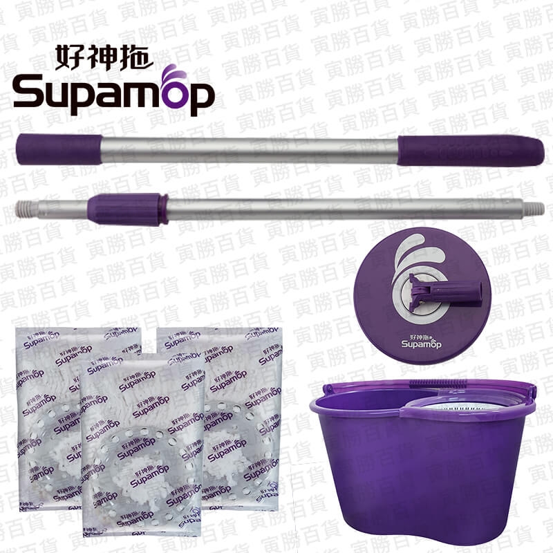 好神拖輕巧手壓旋轉拖（布盤3入）